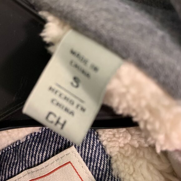 Levis Plaid Shirt Jacket Hooded S Levi Strauss & Co. Cotton & Polyester Unisex - Picture 8 of 9